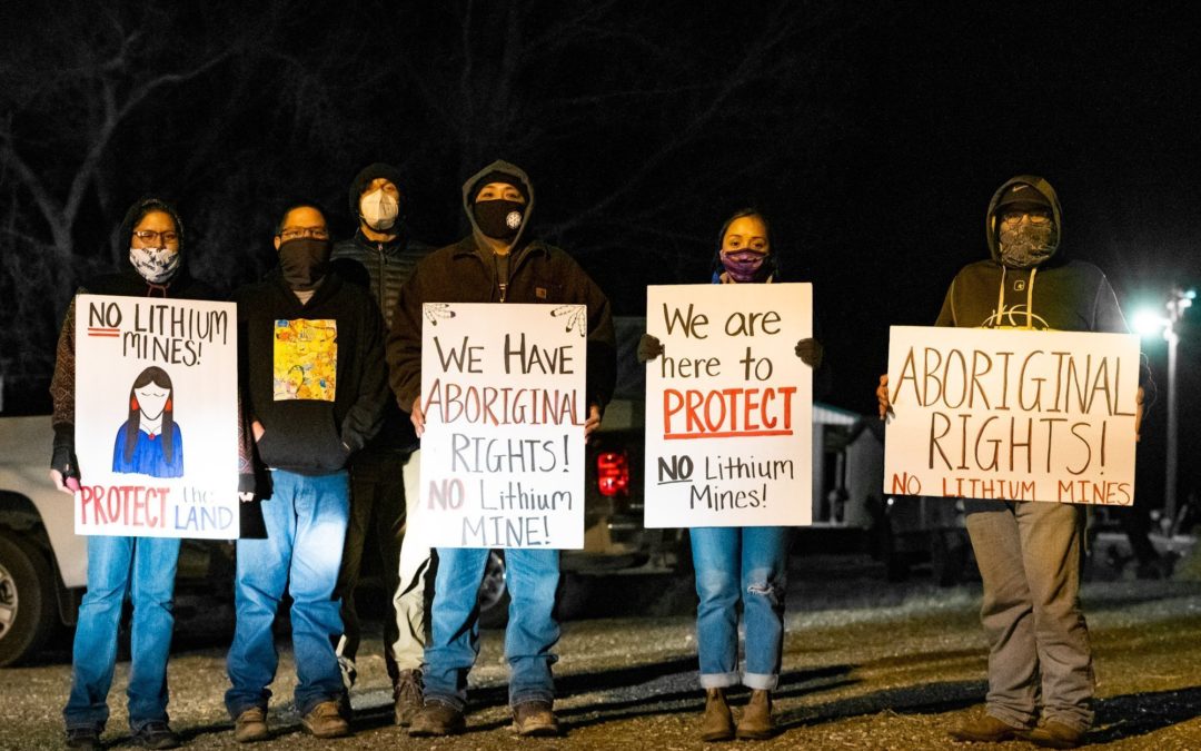 Members of Fort McDermitt Tribe Protesting