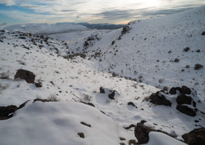 Snow on the ground at Thacker Pass