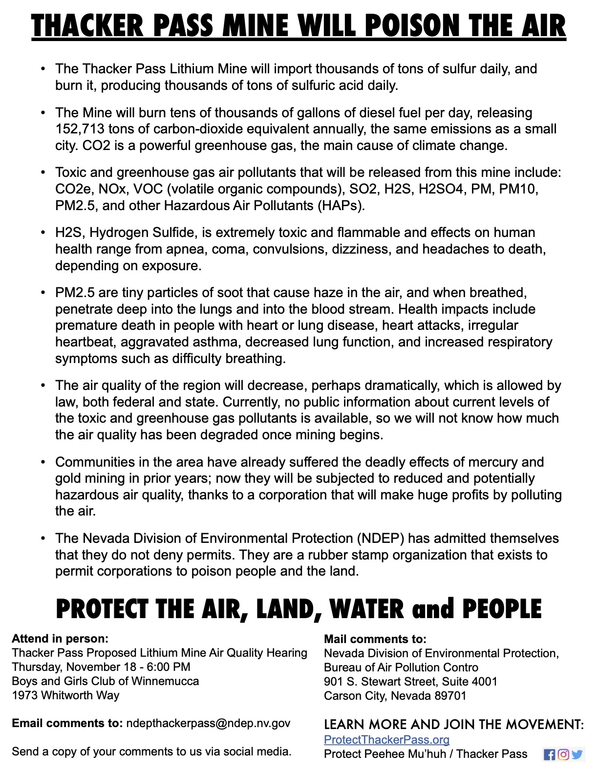 Air Quality Permit Talking Points