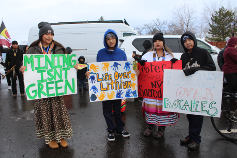 RSIC Youth Tribal Members marching to protect peehee muhuh_Jan 5 202
